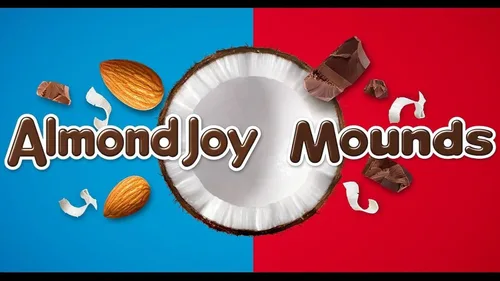 Vista 7 de Yummy Chew Almond Joy and Mounds Surtido - Barras de caramelo de coco, almendras, chocolate negro y chocolate con leche, 80 barras de caramelo