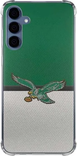 Vista 9 de Skinit Clear Phone Case Compatible with Galaxy A35 5G - Officially Licensed NFL Philadelphia Eagles Black & White Design