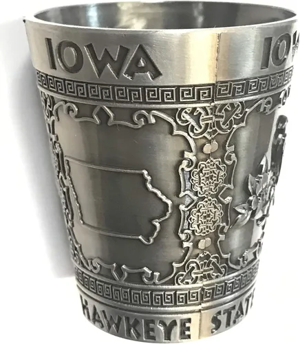 Vista 5 de States Souvenir Metal Shot - Diseño de peltre de vidrio – Texas Nashville Indiana Iowa St. Louis Chicago Kentucky Ohio Illinois - Disparo de metal