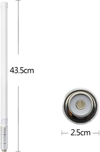 Vista 5 de Antena de fibra de vidrio UHF/VHF 136-174/400-470MHZ con kit de plano de tierra