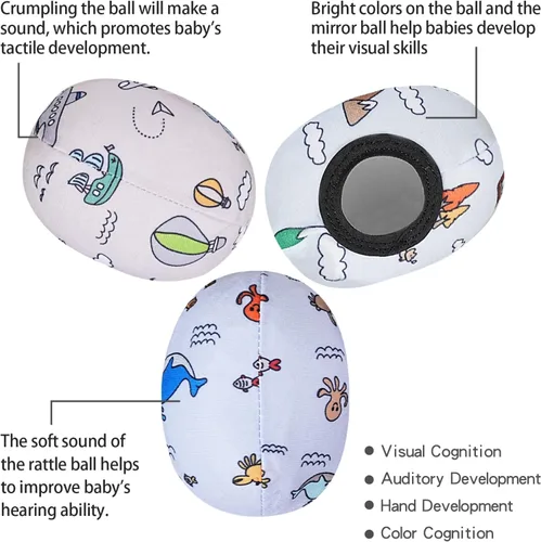 Vista 3 de Las bolas de repuesto (para columpio Mamaroo) ofrecen más interacción y opciones reversibles para complementar la cuna multicolor con MamaRoo en un