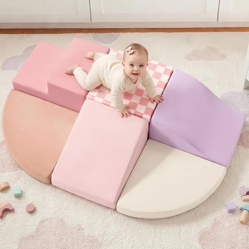 Vista 10 de Tiny Land Bloques de escalada de espuma suave para niños pequeños Morandi