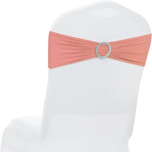 Vista 23 de MDS® Paquete de 10 bandas de elastano para silla con hebilla deslizante para decoración de bodas y eventos, bandas elásticas reutilizables