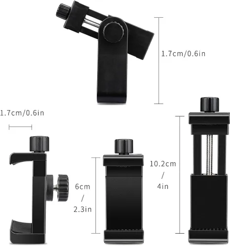 Vista 2 de AFAITH Soporte de trípode para teléfono celular con control remoto, adaptador de soporte para teléfono con abrazadera ajustable para iPhone 16 15 14