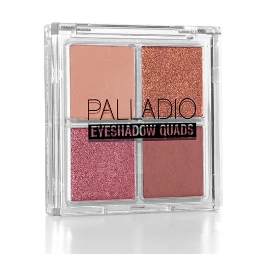 Vista 12 de Palladio Sombra de ojos cuádriceps, aterciopelada pigmentada mate mezclable, acabados metálicos y brillantes, fórmula cremosa, paleta de sombra
