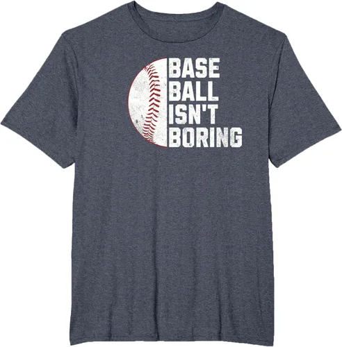 Vista 72 de Camiseta Baseball Isn't Boring, Negro