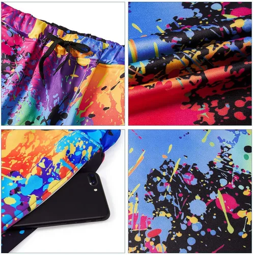Vista 5 de UNIFACO. Pantalones deportivos unisex con estampado digital 3D con cordón
