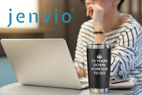 Vista 9 de 10 aniversario para él Vaso de viaje de acero de 20 onzas para café o bebidas frías 10.º décimo mejor regalo de taza de boda para hombres, su