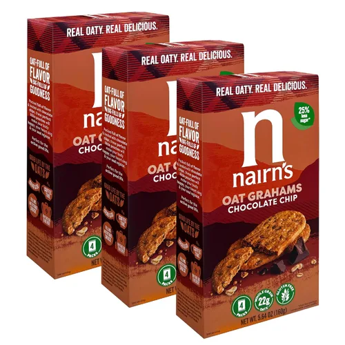 Vista 15 de Nairn's Galletas de desayuno de arándanos y frambuesas sin gluten, 5.64 onzas, aperitivo perfecto para llevar, saludable, sabroso, alto en fibra