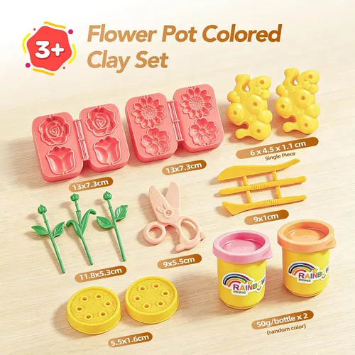 Vista 7 de Yositochuan Juego de masa de flores para niños de 3, 4, 5, 6, 7, 8