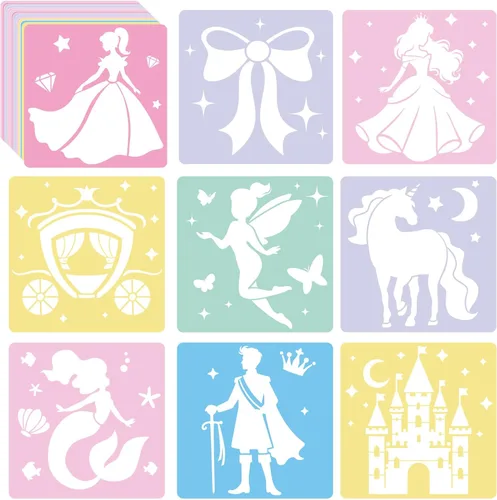 Vista 11 de 36 plantillas de dibujo de animales para niños de 8 pulgadas, plantillas de tiza para acera, pintura grande, lavable, reutilizable, animales