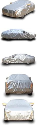 Vista 8 de Tecoom Funda resistente de múltiples capas para automóvil, para todo tipo de clima, impermeable, resistente al viento, reflectante, nieve, sol