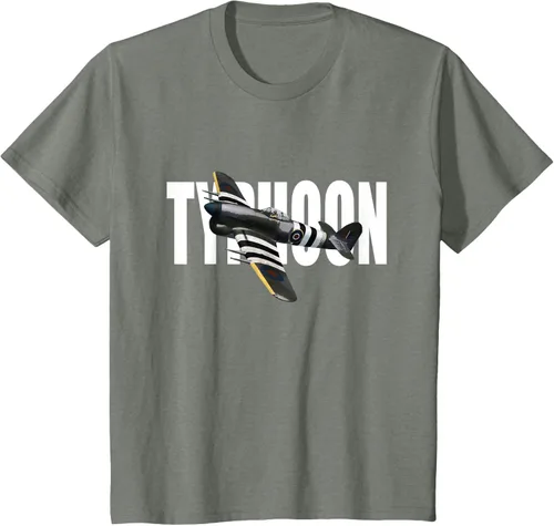 Vista 104 de RAF Hawker Typhoon WW2 Fighter Aircraft T-Shirt