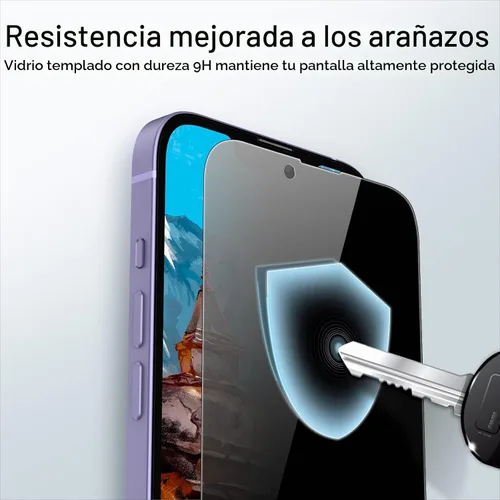 Vista 5 de JETech Protector de pantalla de privacidad para iPhone 14 Plus, paquete de 2 Vidrio templado de cobertura completa, protección de borde a borde