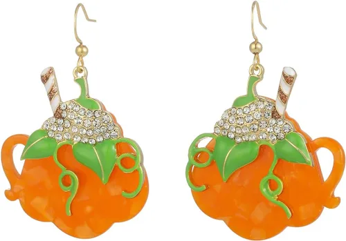 Vista 7 de Madison Tyler Thanksgiving Earrings for Women Cute Fall Pumpkin Jewelry Hoguera-Small