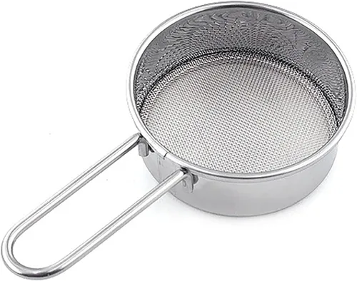 Vista 8 de Colador pequeño, colador de harina, mini tamiz de harina pequeño para polvo de hornear, azúcar, café, pastas, té, tamiz de 2.6 pulgadas, 40