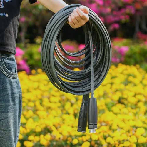 Vista 5 de LINEX Manguera de jardín ligera de 25 pies, ultra flexible, sin torceduras, para manguera de agua al aire libre, no expandible, resistente a