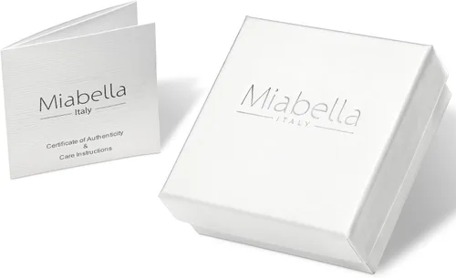 Vista 5 de Miabella Pulsera italiana de plata de ley 925 con eslabones de corazón
