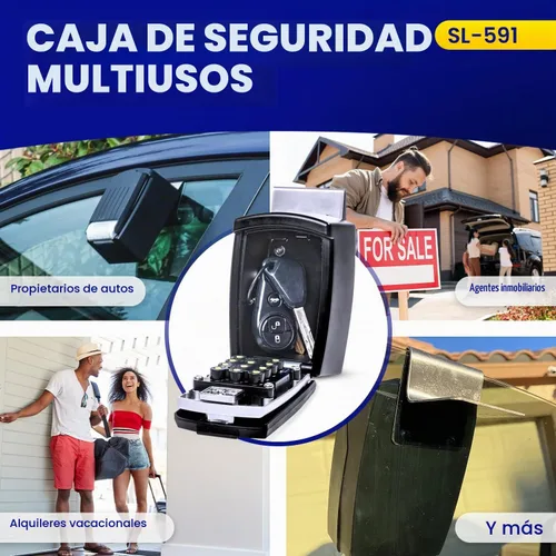 Vista 8 de KeyGuard Pro SL-591 - Caja de bloqueo con botón de golpe para vidrio del automóvil, Negro
