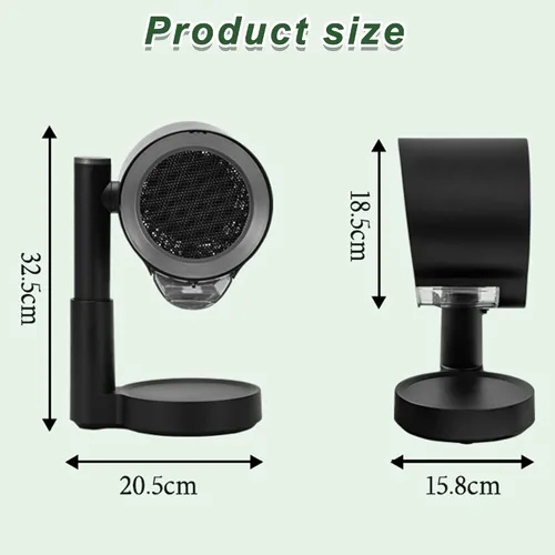 Vista 9 de Campana extractora portátil para cocina de RV, BBQ, olla caliente, ventilador de escritorio para cocina con 3 velocidades, altura telescópica, bajo