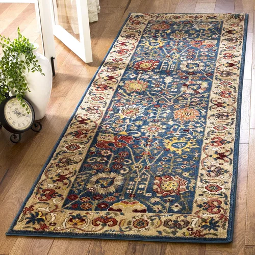 Vista 7 de SAFAVIEH Kashan Collection - Alfombra de área de 2 x 3 pies, color beige y gris pardo, diseño oriental tradicional, no desprende pelusa y de fácil