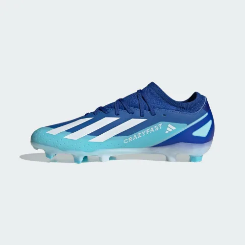 Vista 7 de adidas X Crazyfast.3 - Tenis de fútbol para terreno firme, unisex, color azul rey, ligeros, rendimiento de alta velocidad, fabricados