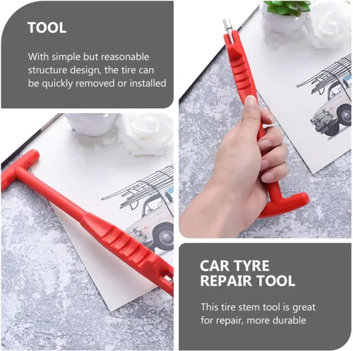 Vista 7 de Tire Valve Stem Puller Tool 2pcs Set Plastic Car Tire Repair Tool Valve Core Removal Installer