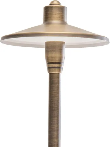 Vista 5 de Kit de iluminación LED de latón de 12 V (6 focos al aire libre, 2 luces de camino) con transformador de bajo voltaje de 100 W para casa, patio