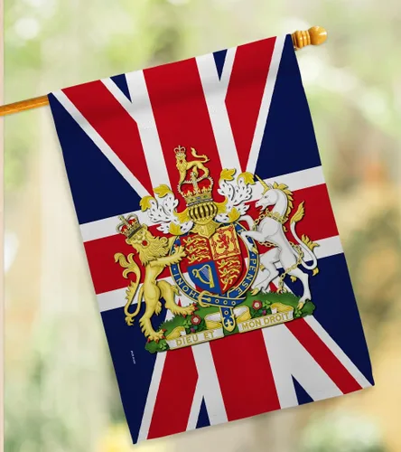 Vista 9 de Escudo de armas Bandera de la casa del Reino Unido, dulce vida, simpatía, recuerdo, conmemorativo, duelo, amor, apoyo, emoción, posible, bandera