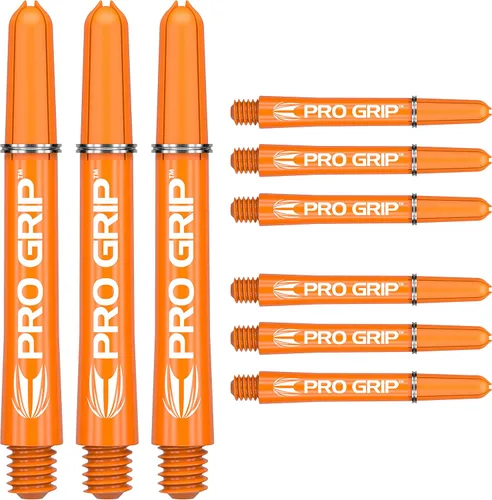 Vista 10 de Target Darts Pro Grip Shafts – Set of 9 3 Sizes (Short, Intermediate, Medium), 12 Colours Dart Stems, Professional Darts Accessories, 2BA Shaft