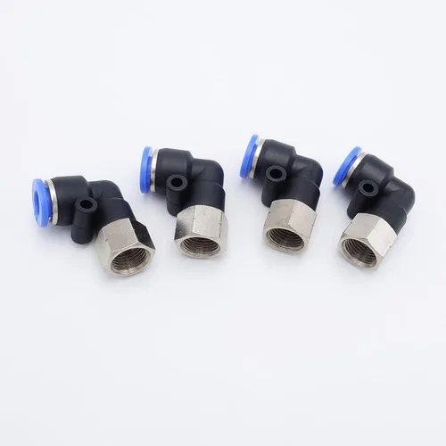 Vista 39 de Accesorio de Conexión por Empuje 1/2" Tubo OD x 1/2" Rosca Macho NPT, Codo Neumático Macho para Línea de Aire y Agua de 90 Grados con Giratorio