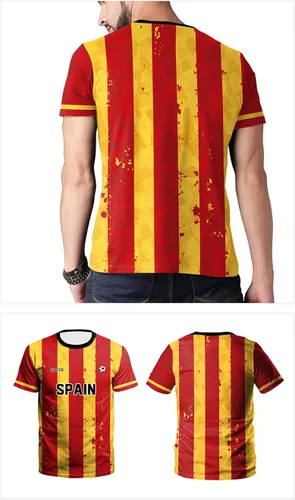 Vista 2 de Casmyd Camiseta de fútbol de la Copa del Mundo 2022 para mujeres y hombres camisetas de fútbol gráficas de manga corta para fanáticos del fútbol