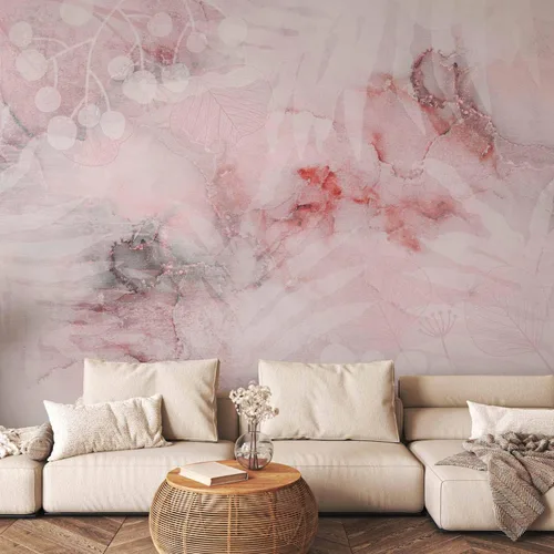 Vista 2 de artgeist Wall Mural Tropical Marble 77x55 in - Peel and Stick Self-Adhesive Wallpaper Removable Large Sticker Foil Wall Decor Print Design Mural