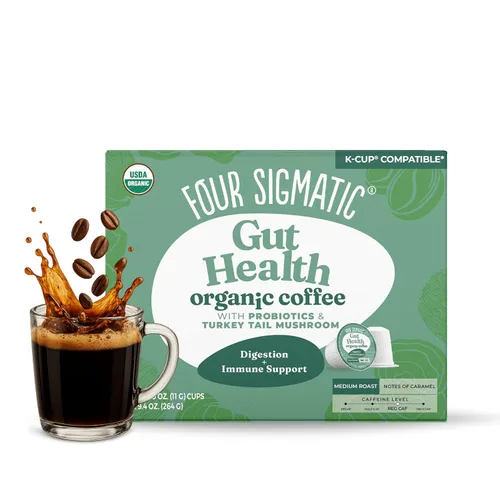 Vista 15 de Four Sigmatic Adaptogen Coffee K-Cups Café molido orgánico de tostado medio con Ashwagandha, Eleuthero, Chaga y Tulsi Apoyo inmunológico