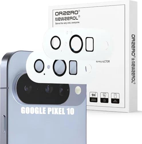 Vista 52 de Orzero Paquete de 2 protectores de lente de cámara compatibles con Google Pixel 9 Pro XL, protector de cámara de metal y vidrio de alta calidad