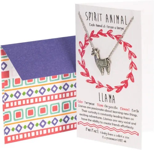 Vista 5 de Shag Wear - Collar con dije de espíritu animal de peltre para mujer, con sobre de regalo