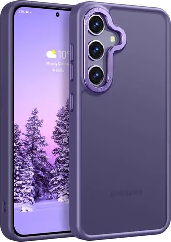 Vista 13 de Rayboen Funda mate para Samsung Galaxy S23, color morado Púrpura mate