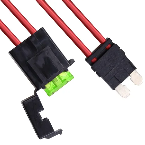Vista 2 de Compatible 2Pcs 32V 16 AWG Specialized Car Fuse Holder Connector 30A, Standard ATO Blade Type Holder for ATM Fusebox Panels, with 30AMP Fuses,11.5