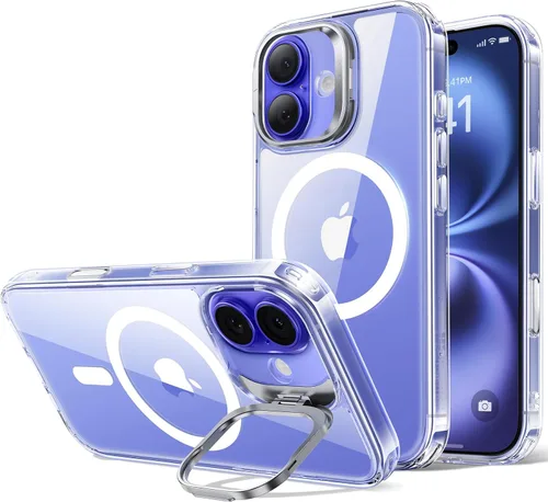 Vista 53 de ESR Funda para iPhone Air con soporte de almacenamiento, compatible con MagSafe, protección contra caídas de grado militar, funda magnética