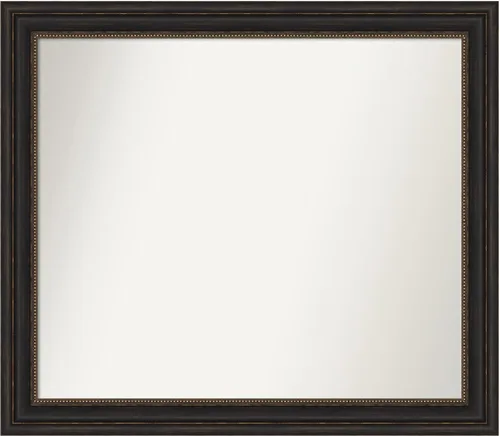 Vista 195 de Amanti Art Espejo de pared personalizado no biselado (25 x 25 pulgadas), marco de bronce acentuado, varios tamaños personalizados, espejo de baño