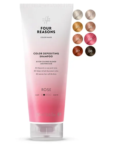 Vista 10 de FOUR REASONS Champú de depósito de color para cabello teñido – rubio platinado/gris, tóner de cabello gris sin sulfato, 8.45 onzas líquidas