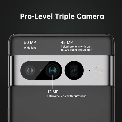 Vista 3 de Teléfono Android Google Pixel 7 Pro Desbloqueado - Smartphone 5G con 512GB de Almacenamiento, 12GB de RAM, Pantalla OLED QHD de 6.7", Cámara Triple