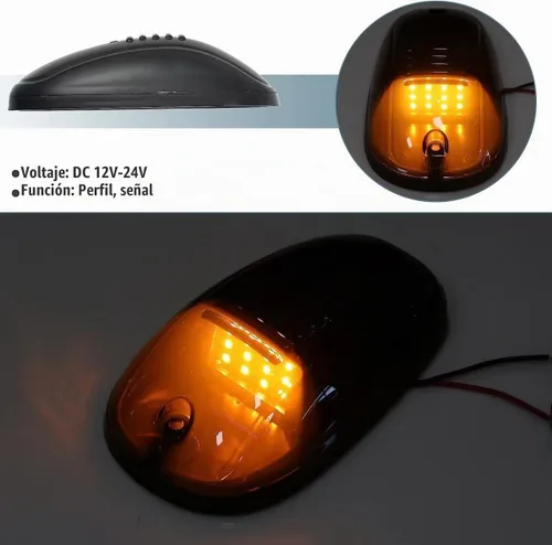Vista 6 de 5 luces marcadoras de cabina, compatibles con Dodge Ram 1500 2500 3500 4500 5500 2003-2018 con lente ahumada, carcasa LED ámbar, luces de techo