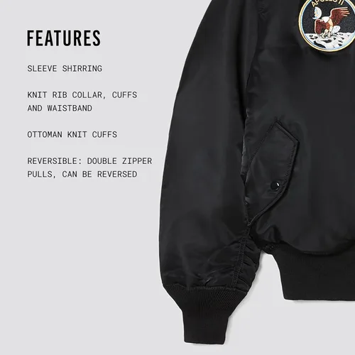 Vista 4 de Alpha Industries, chaqueta Bomber de Apollo MA-1, de hombre