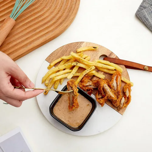 Vista 7 de Juego de cuencos de cerámica de 6,3 onzas de porcelana pequeños pequeños platos cuadrados para salsa de soja, buenos para salsa de tomate, soja