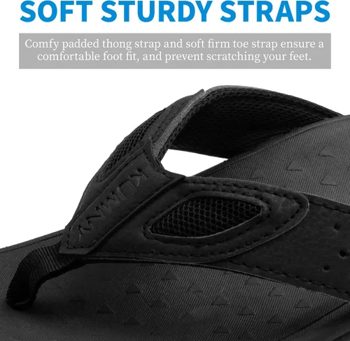 Vista 3 de Sandalias ortopédicas para hombre con soporte de arco para fascitis plantar, pies planos, para interiores y exteriores, sandalias de playa
