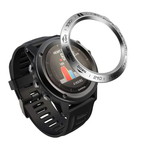 Vista 11 de AISPORTS Anillo de bisel compatible con Garmin Fenix 3/Fenix 3 HR bisel Loop cubierta adhesiva antiarañazos acero inoxidable bisel de metal marco