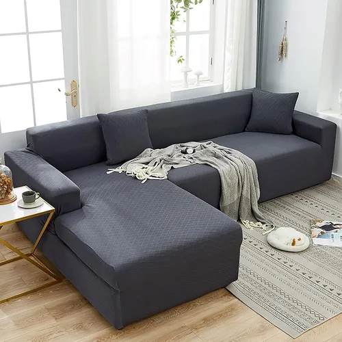 Vista 11 de Konsilsa Funda de sofá modular de alta elasticidad, fundas de sofá lavables de jacquard suave con parte inferior elástica, protector de muebles
