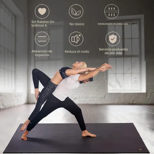 Vista 5 de GXMMAT Large Yoga Mat 6'x4'/6'x6'(7mm) & 7'x5'(9mm)