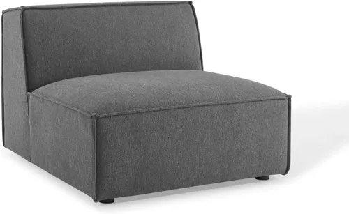 Vista 8 de Modway Restore - Sofá seccional tapizado de 5 piezas en color carbón